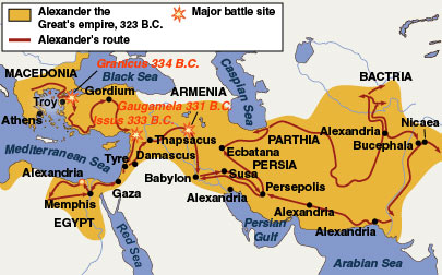 Alexander the Great's empire, 323 BCE
