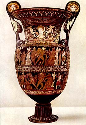 Greek amphora with scenes from Trojan War
